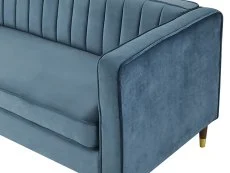 TGC TGC Tammy Blue Velvet Fabric 2 Seater Sofa