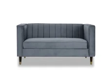 TGC TGC Tammy Grey Velvet 2 Seater Sofa