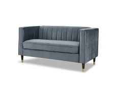 TGC TGC Tammy Grey Velvet Fabric 2 Seater Sofa