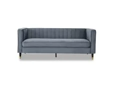 TGC TGC Tammy Grey Velvet Fabric 3 Seater Sofa