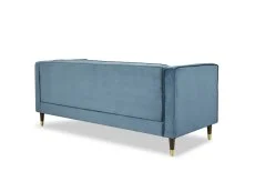 TGC TGC Tammy Blue Velvet Fabric 3 Seater Sofa