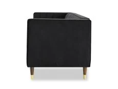 TGC TGC Tammy Black Velvet Fabric 3 Seater Sofa
