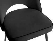 TGC TGC Tilly Set of 2 Black Velvet Fabric Dining Chairs