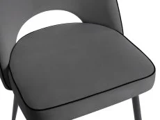 TGC TGC Tilly Set of 2 Grey Velvet Fabric Dining Chairs