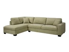 TGC TGC Tracey Green Chenille Fabric Left Hand Corner Sofa