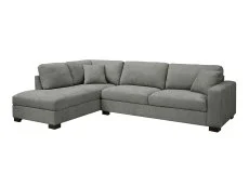 TGC TGC Tracey Grey Chenille Fabric Left Hand Corner Sofa