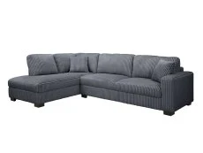 TGC TGC Tracey Grey Cord Fabric Left Hand Corner Sofa