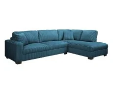 TGC TGC Tracey Blue Cord Fabric Right Hand Corner Sofa