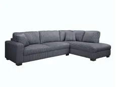 TGC TGC Tracey Grey Cord Fabric Right Hand Corner Sofa