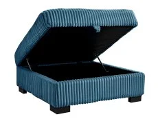 TGC TGC Tracey Blue Cord Fabric Storage Footstool