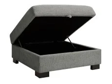 TGC TGC Tracey Grey Chenille Fabric Storage Footstool