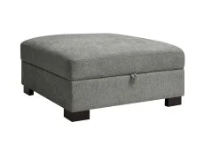 TGC TGC Tracey Grey Chenille Fabric Storage Footstool