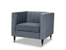 TGC TGC Tammy Grey Velvet Fabric Chair