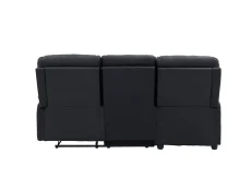 TGC TGC Colin Black Faux Leather Left Hand Chaise Recliner Corner Sofa