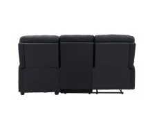 TGC TGC Colin Black Faux Leather Right Hand Chaise Recliner Corner Sofa