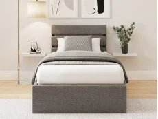 GFW GFW Hudson 3ft Single Grey Fabric Ottoman Bed Frame