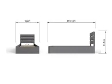 GFW GFW Hudson 3ft Single Grey Fabric Ottoman Bed Frame