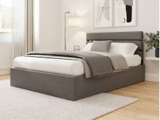 GFW GFW Hudson 4ft Small Double Grey Fabric Ottoman Bed Frame