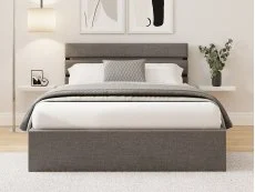 GFW GFW Hudson 4ft Small Double Grey Fabric Ottoman Bed Frame