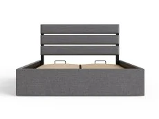 GFW GFW Hudson 4ft6 Double Grey Fabric Ottoman Bed Frame