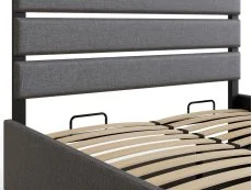 GFW GFW Hudson 4ft6 Double Grey Fabric Ottoman Bed Frame