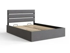 GFW GFW Hudson 4ft6 Double Grey Fabric Ottoman Bed Frame