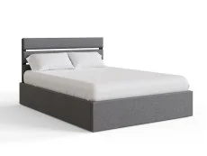 GFW GFW Hudson 4ft6 Double Grey Fabric Ottoman Bed Frame