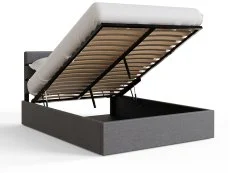GFW GFW Hudson 4ft6 Double Grey Fabric Ottoman Bed Frame
