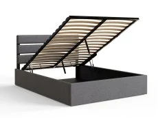 GFW GFW Hudson 4ft6 Double Grey Fabric Ottoman Bed Frame