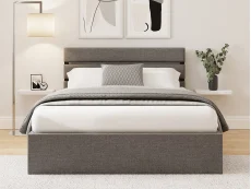 GFW GFW Hudson 5ft King Size Grey Fabric Ottoman Bed Frame
