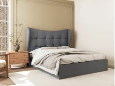 Seconique Seconique Verona 4ft6 Double Grey Fabric Ottoman Bed Frame