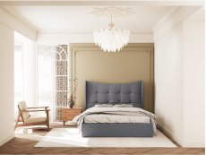 Seconique Seconique Verona 5ft King Size Grey Fabric Ottoman Bed Frame