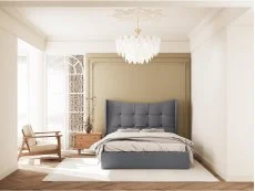 Seconique Seconique Verona 5ft King Size Grey Fabric Ottoman Bed Frame