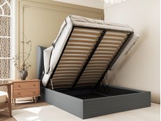 Seconique Seconique Verona 5ft King Size Grey Fabric Ottoman Bed Frame
