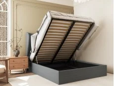 Seconique Seconique Verona 5ft King Size Grey Fabric Ottoman Bed Frame