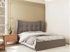 Seconique Seconique Verona 4ft6 Double Brown Fabric Ottoman Bed Frame