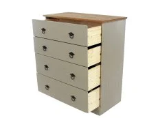 Core Core Corona Compact Grey and Waxed Pine 4 Drawer Chest of Drawers
