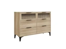 GFW GFW Ezra Oak 3+3 Drawer Chest of Drawers