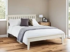 Julian Bowen Clearance - Julian Bowen Salerno 4ft6 Double Ivory Wooden Bed Frame