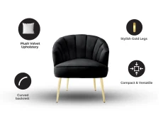 GFW GFW Pettine Black Fabric Accent Chair