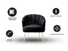 GFW GFW Pettine Black Fabric Accent Chair
