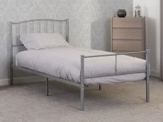 Seconique Seconique Newton Silver Metal Bed Frame
