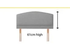 Flexisleep Clearance - Flexisleep 3ft6 Large Single Electric Adjustable Divan Base & Ashford Strutted Headboard in Graceland Graphite