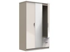 ASC ASC Corsica 3 Door 2 Small Drawer Mirrored Triple Wardrobe (Part Assembled)