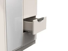 ASC ASC Corsica 3 Door 2 Small Drawer Mirrored Triple Wardrobe (Part Assembled)