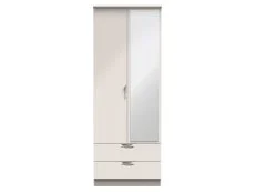 ASC ASC Corsica 2 Door 2 Drawer Tall Mirrored Double Wardrobe (Assembled)