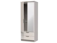 ASC ASC Corsica 2 Door 2 Drawer Tall Mirrored Double Wardrobe (Assembled)