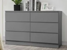 Birlea Furniture & Beds Clearance - Birlea Oslo Grey 6 Drawer Chest of Drawers