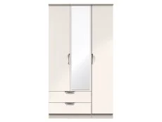 ASC ASC Corsica 3 Door 2 Drawer Tall Mirrored Triple Wardrobe (Part Assembled)