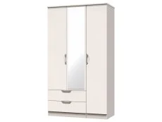 ASC ASC Corsica 3 Door 2 Drawer Tall Mirrored Triple Wardrobe (Part Assembled)